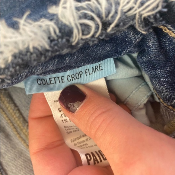 Paige rare jeans Y2K with fringe Colette crop flare size 27 - Picture 11 of 11